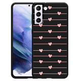 Hoesje Zwart geschikt voor Samsung Galaxy S21 Plus - Pink Love