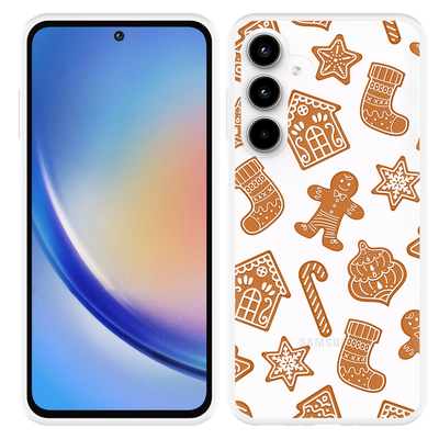 Cazy Hoesje geschikt voor Samsung Galaxy A35 Christmas Cookies