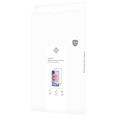 Cazy Full Cover Glass Screen Protector geschikt voor Xiaomi Redmi Note 11 Pro+ - Zwart
