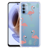 Hoesje geschikt voor Motorola Moto G41 - Flamingo Pattern