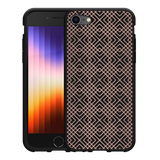 Hoesje Zwart geschikt voor iPhone SE 2022 - Geometric Pink Lines