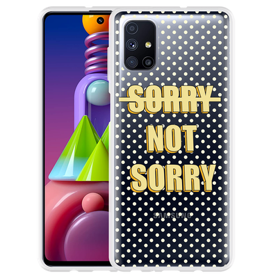 Cazy Hoesje geschikt voor Samsung Galaxy M51 - Sorry not Sorry