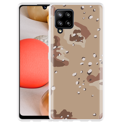 Cazy Hoesje geschikt voor Samsung Galaxy A42 - Camouflage Desert