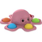 Fidget Spinner met Pop Up Bubble - Face Changing Octopus - Roze