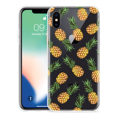Cazy Hoesje geschikt voor iPhone X - Ananas