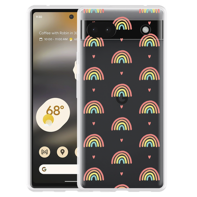 Cazy Hoesje geschikt voor Google Pixel 6a - Regenboog Patroon