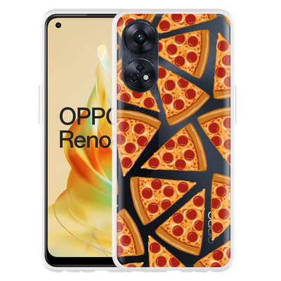 Cazy Hoesje geschikt voor Oppo Reno8 T 4G Pizza Party
