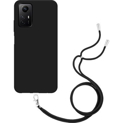 Just in Case Xiaomi Redmi Note 12S - Soft TPU Case with Necklace Strap - Black