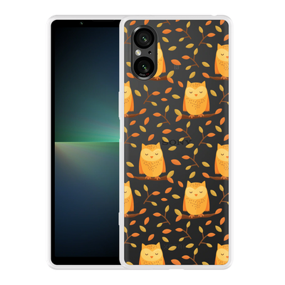 Cazy Hoesje geschikt voor Sony Xperia 5 V Cute Owls