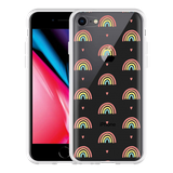 Hoesje geschikt voor iPhone 8 - Regenboog Patroon