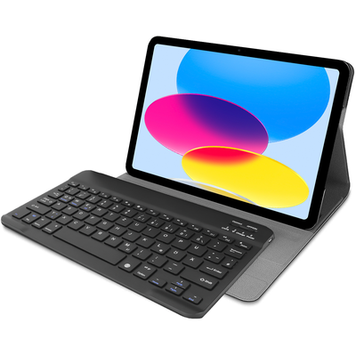 Cazy Hoes met Toetsenbord QWERTZ - geschikt voor iPad 2022 (10th Gen) - Zwart