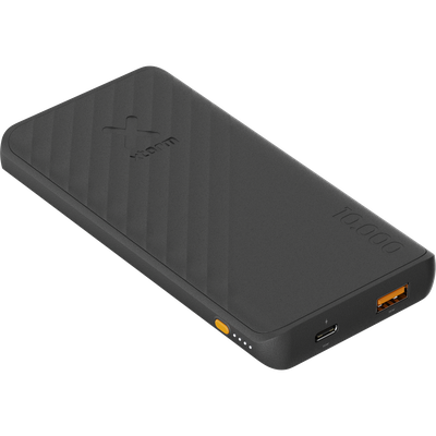Xtorm Go2 Powerbank - 10.000 mAh - 1x USB-A, 1x USB-C - Krachtige powerbank - Snelle oplader - Charcoal Black