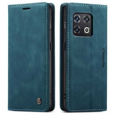 Caseme Hoesje geschikt voor OnePlus 10 Pro - Retro Wallet Case - Blauw