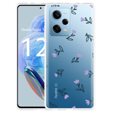 Hoesje geschikt voor Xiaomi Redmi Note 12 Pro 5G Paarse Bloemen