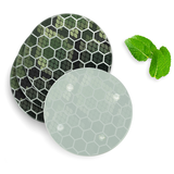 4 Luxe Glazen Onderzetters - Design Snakeskin Honeycomb - Rond