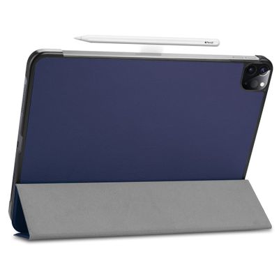 Cazy TriFold Hoes met Auto Slaap/Wake geschikt voor iPad Pro 12.9 2022 (6th Gen)/iPad Pro 12.9 2021 (5th Gen) - Blauw