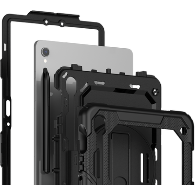 Cazy Shockproof Hoes geschikt voor Samsung Galaxy Tab S9 / S9 FE - Zwart