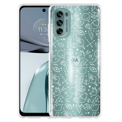 Cazy Hoesje geschikt voor Motorola Moto G62 5G - Tattoo