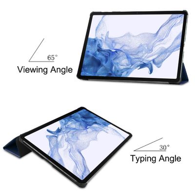 Cazy TriFold Hoes met Auto Slaap/Wake geschikt voor Samsung Galaxy Tab S8+ - Blauw