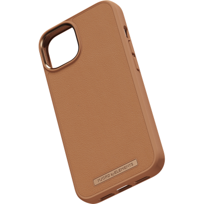 Njord Collections Lederen Hoesje geschikt voor iPhone 14 Plus - Genuine Leather - 2M Valbescherming - Cognac