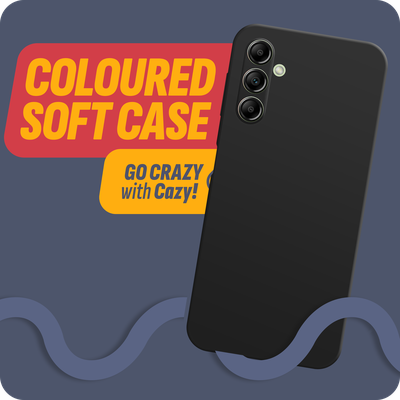 Cazy Soft Color TPU Hoesje geschikt voor Samsung Galaxy A14 4G/5G - Zwart