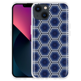 Hoesje geschikt voor iPhone 13 - Blauwe Hexagons
