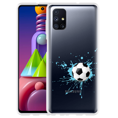 Cazy Hoesje geschikt voor Samsung Galaxy M51 - Soccer Ball