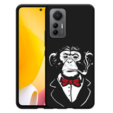 Hoesje Zwart geschikt voor Xiaomi 12 Lite - Smoking Chimp