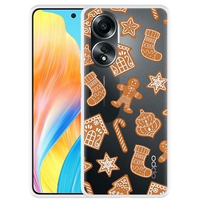 Cazy Hoesje geschikt voor Oppo A58 4G Christmas Cookies