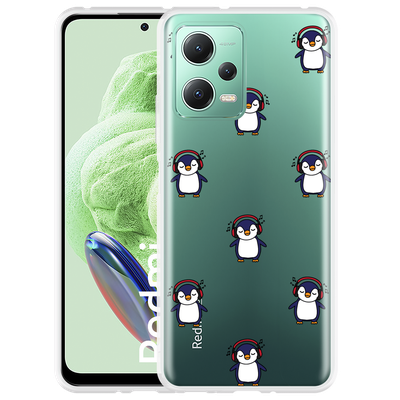 Cazy Hoesje geschikt voor Xiaomi Redmi Note 12 Penguin Chillin