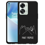 Hoesje Zwart geschikt voor OnePlus Nord 2T - Pinky Promise