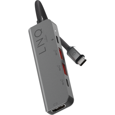 LINQ Connects 5-in-1 Pro USB-C Hub - Grijs - LQ48014