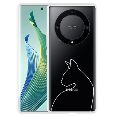 Cazy Hoesje geschikt voor Honor Magic5 Lite Kattencontour II