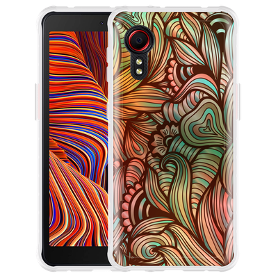 Cazy Hoesje geschikt voor Samsung Galaxy Xcover 5 - Abstract Colorful