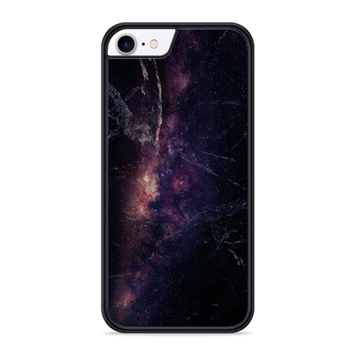 Cazy Hardcase hoesje geschikt voor iPhone 8 - Black Space Marble