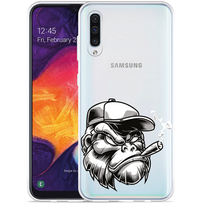 Cazy Hoesje geschikt voor Samsung Galaxy A50 - Gorilla Head