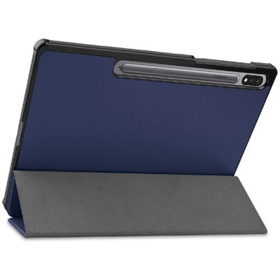 Cazy TriFold Hoes met Auto Slaap/Wake geschikt voor Samsung Galaxy Tab S9 Ultra - Blauw