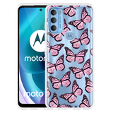 Hoesje geschikt voor Motorola Moto G71 - Roze Vlinders
