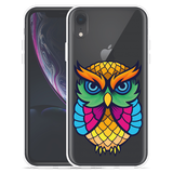 Hoesje geschikt voor iPhone Xr - Colorful Owl Artwork