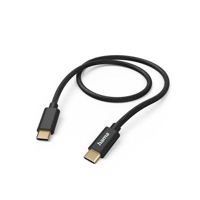 Hama Fabric USB-C naar USB-C kabel - 150cm - Zwart