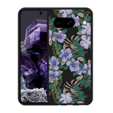 Hoesje Zwart geschikt voor Google Pixel 8 Purple Flowers