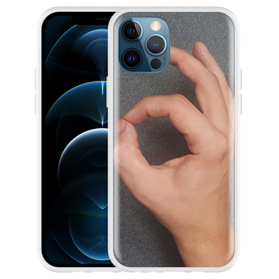 Cazy Hoesje geschikt voor iPhone 12 Pro - Circle Hand Game