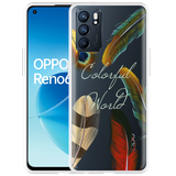 Hoesje geschikt voor Oppo Reno6 5G - Feathers World