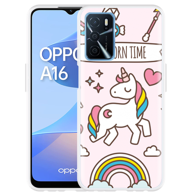 Cazy Hoesje geschikt voor Oppo A16/A16s - Unicorn Time