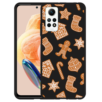 Cazy Hoesje Zwart geschikt voor Xiaomi Redmi Note 12 Pro 4G Christmas Cookies