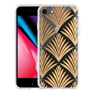 Cazy Hoesje geschikt voor iPhone 8 - Art Deco Gold