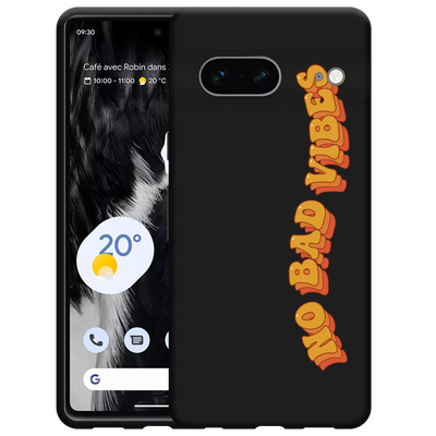 Cazy Hoesje Zwart geschikt voor Google Pixel 7 - No Bad Vibes