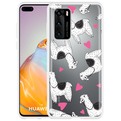 Cazy Hoesje geschikt voor Huawei P40 - Alpaca
