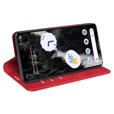 Cazy Wallet Magnetic Hoesje geschikt voor Google Pixel 7a - Rood