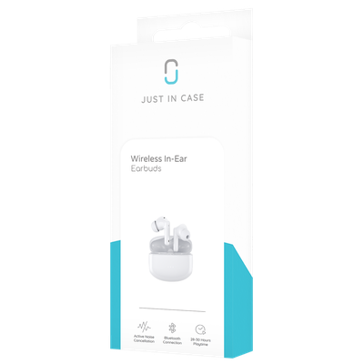 Just in Case Wireless ANC Earbuds - White